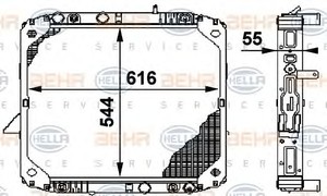 Фото Радіатор, охолодження двигуна Behr Hella Service 8MK376709741