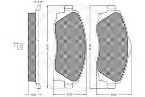 Фото Комлект гальмівних колодок, дисковий механізм OPTIMAL 10491