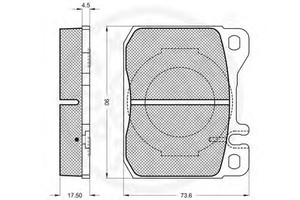 Фото Комлект гальмівних колодок, дисковий механізм OPTIMAL 2302