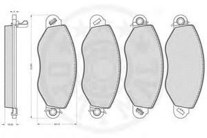 Фото Гальмівні колодки OPTIMAL 77212