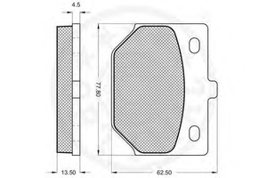 Фото Комлект гальмівних колодок, дисковий механізм OPTIMAL 9221