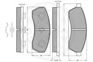 Фото Комлект гальмівних колодок, дисковий механізм OPTIMAL 9946