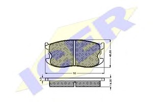 Фото Гальмівні колодки Icer 180534