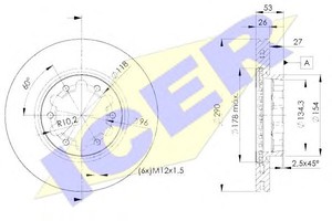 Фото Гальмівний диск Icer 78BD6031-2