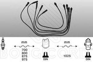 Фото Комплект дротів запалювання BOUGICORD 2445