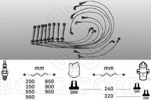 Фото Комплект дротів запалювання BOUGICORD 7199