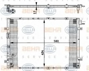 Фото Конденсатор, кондиціонер Behr Hella Service 8FC351302141