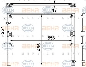 Фото Конденсатор, кондиціонер Behr Hella Service 8FC 351 304-071