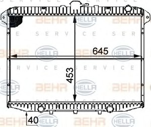 Фото Радіатор, охолодження двигуна Behr Hella Service 8MK 376 706-591