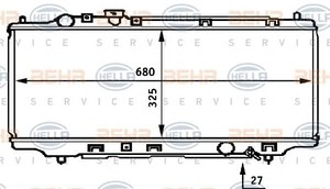 Фото Радіатор, охолодження двигуна Behr Hella Service 8MK 376 706-701