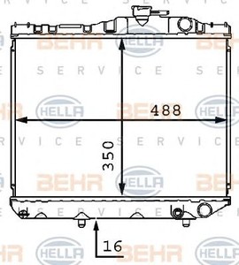 Фото Радіатор, охолодження двигуна Behr Hella Service 8MK376707571