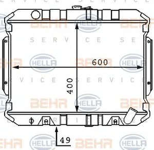 Фото Радіатор, охолодження двигуна Behr Hella Service 8MK376707581