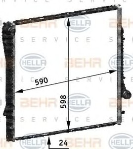 Фото Радіатор, охолодження двигуна Behr Hella Service 8MK 376 718-764