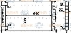 Фото Радіатор, охолодження двигуна Behr Hella Service 8MK 376 732-781