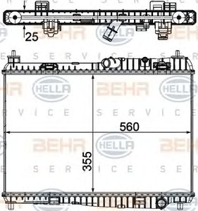 Фото Радіатор, охолодження двигуна Behr Hella Service 8MK 376 754-764