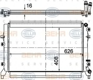 Фото Радіатор, охолодження двигуна Behr Hella Service 8MK 376 764-624