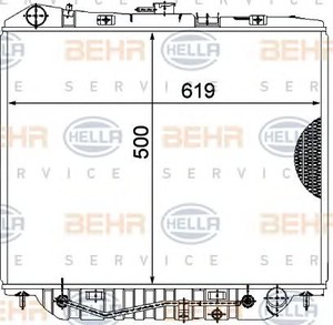 Фото Радіатор, охолодження двигуна Behr Hella Service 8MK 376 771-101