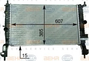 Фото Радіатор, охолодження двигуна Behr Hella Service 8MK 376 910-294