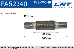Фото Гофрированная труба, выхлопная система LRT FA52340