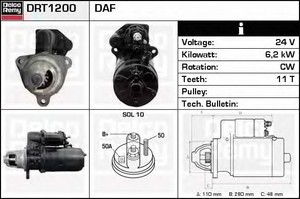 Фото Стартер ACDelco DRT 1200