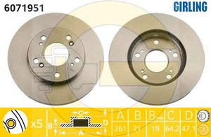 Фото Гальмівний диск GIRLING 6071951