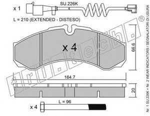 Фото Комплект гальмівних колодок, дискове гальмо fri.tech. 221.0W