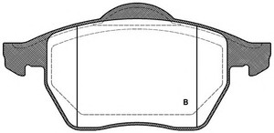 Фото Комплект гальмівних колодок, дискове гальмо OPEN PARTS BPA0390.52