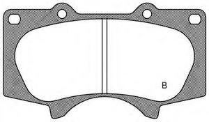 Фото Комплект гальмівних колодок, дискове гальмо OPEN PARTS BPA098800