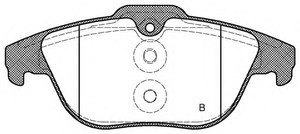 Фото Комплект гальмівних колодок, дискове гальмо OPEN PARTS BPA1305.20