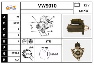 Фото Стартер SNRA VW9010