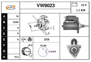 Фото Стартер SNRA VW9023