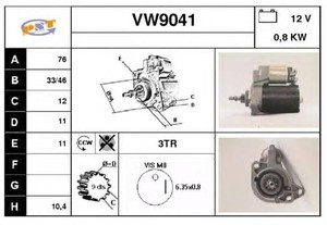 Фото Стартер SNRA VW9041