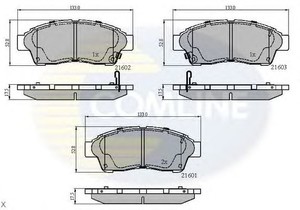 Фото Комлект гальмівних колодок, дисковий механізм COMLINE CBP3260