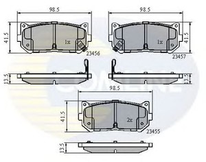 Фото Комплект гальмівних колодок, дискове гальмо COMLINE CBP3906