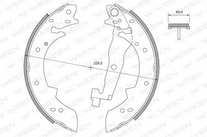 Фото Комплект гальмівних колодок WEEN 1522288