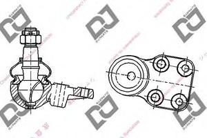 Фото Несущий / направляющий шарнир DJ PARTS DB1123