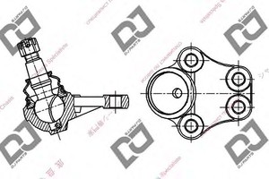 Фото Несущий / направляющий шарнир DJ PARTS DB1124