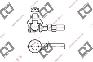 Фото Наконечник поперечной рулевой тяги DJ PARTS DE1215