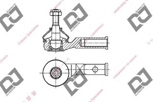 Фото Наконечник поперечной рулевой тяги DJ PARTS DE1379