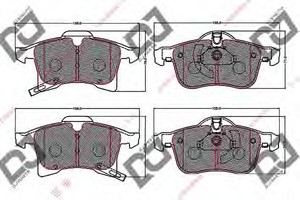 Фото Комплект гальмівних колодок, дискове гальмо DJ PARTS BP2173