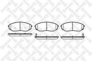 Фото Комплект гальмівних колодок, дискове гальмо STELLOX 1052 002B-SX