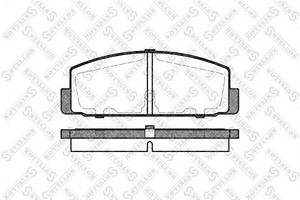 Фото Комплект гальмівних колодок, дискове гальмо STELLOX 190030BSX