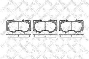 Фото Комплект гальмівних колодок, дискове гальмо STELLOX 999000SX
