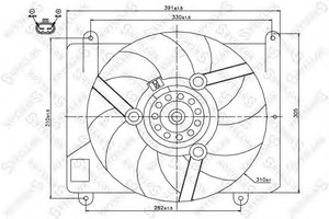 Фото Вентилятор, охолодження двигуна STELLOX 29-99059-SX