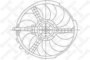 Фото Вентилятор, охолодження двигуна STELLOX 29-99084-SX