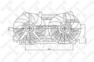 Фото Вентилятор, охолодження двигуна STELLOX 29-99156-SX