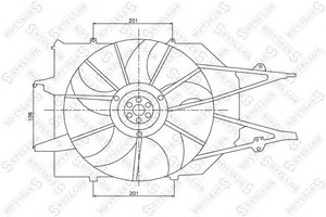 Фото Вентилятор, охолодження двигуна STELLOX 29-99263-SX