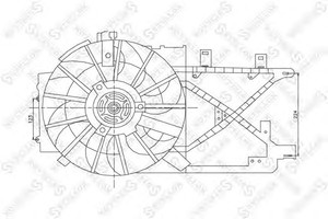 Фото Вентилятор, охолодження двигуна STELLOX 29-99269-SX