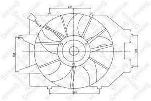 Фото Вентилятор, охолодження двигуна STELLOX 29-99346-SX