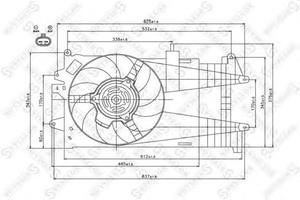 Фото Вентилятор, охолодження двигуна STELLOX 29-99362-SX